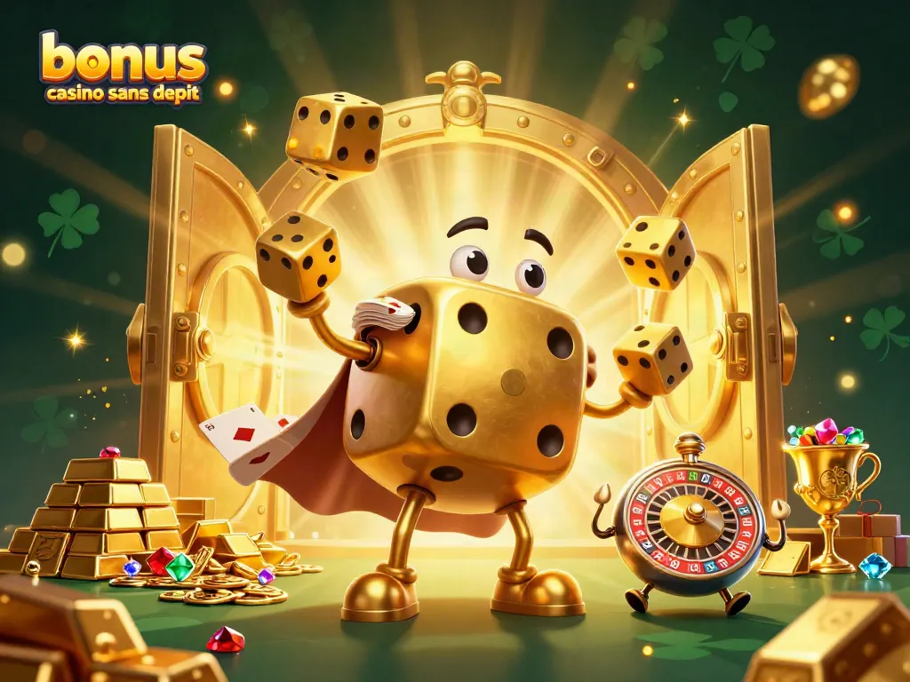 Obtenez des gains incroyables avec le bonus casino sans dépôt dans une scène colorée et dynamique.